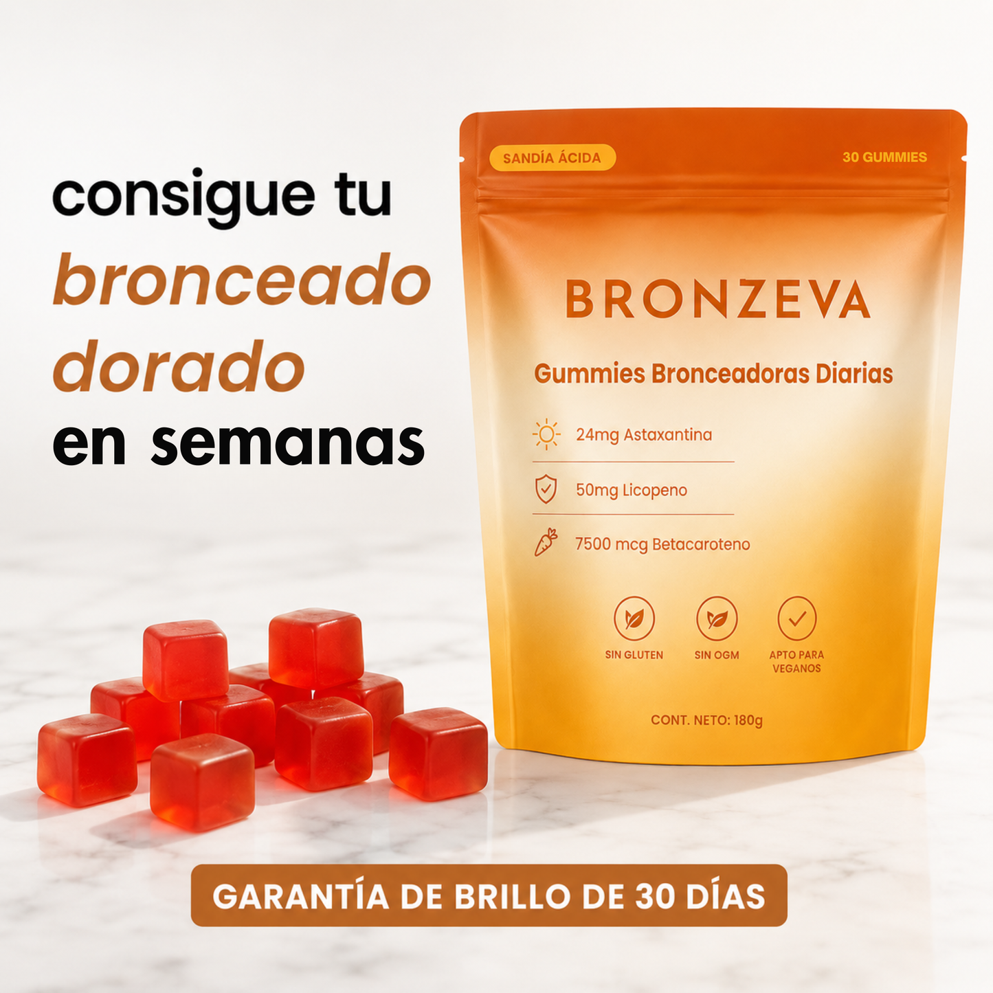 Consigue el Bronceado Dorado que el Sol Nunca Te Dio con Bronzeva™